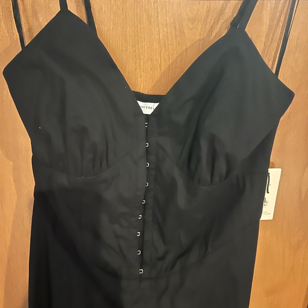 NWT Sincerely Jules Black Corset Midi Dress Size Small Style 21660 - Picture 5 of 6
